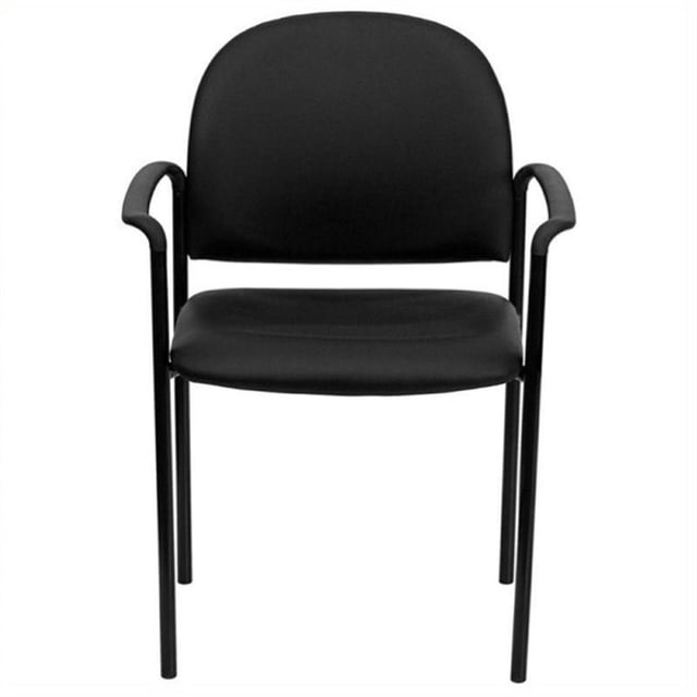 Scranton & Co Fauteuil d'Appoint Latéral en Similicuir avec Accoudoirs, Noir