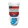 MediPeds Men's Diabetic CoolMax Quarter Socks, Large, Cushioned