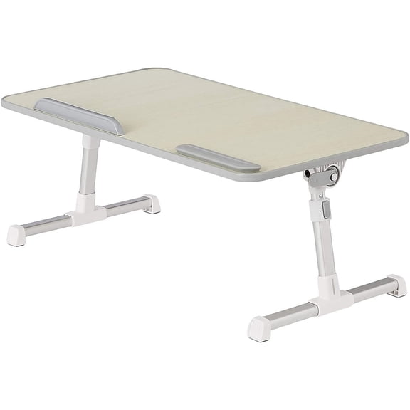 Adjustable Tray Table Lap Desk Fits up to 17-Inch Laptop, Medium, 12"x20", Cream