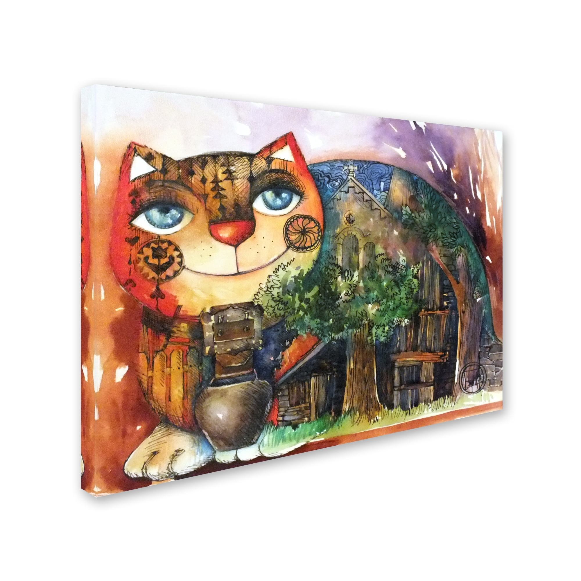 Trademark Fine Art 'Alpes Cat' Canvas Art by Oxana Ziaka
