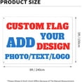 thumbnail image 3 of Custom Flag 2x3 FT Personalized Flag Custom Outdoors Flag Add Your Own Image/Text Single Sided Home Indoor Outdoor Flag, 3 of 8