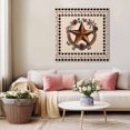 thumbnail image 5 of Farmhouse Wall Art Painting on Canvas, Country Star Berry Plaid Lodge Grey Brown Canvas Art Home Prints Wall Art Framed Modern Artwork for Living Room Bedroom Wall Decor 12x12in, 5 of 9