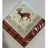 Christmas Red Buffalo Plaid Deer Holiday 20 Count Napkins 6 1/2" x 6 1/2"