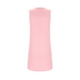thumbnail image 3 of QUYUON Women Summer Mini Dresses Loose Casual Square Neck Sleeveless Tank Short Dress Solid Color Ruched Tunic T-Shirt Dresses Beach Sundress Night Out Club Party Dress, Pink XXL, 3 of 5
