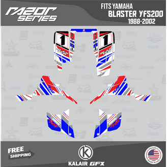 Graphics Decals Kit For Yamaha Blaster 200 YFS 200 Stickers 1988-2006 ATV Quad | Australia Graphics Decals Kit For Yamaha Blaster 200 YFS 200 Stickers 1988-2006 ATV Quad | Australia