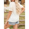 thumbnail image 4 of Womens Fashion Tops Cute Puff Sleeve Blouses for Women Dressy Casual Spring Summer Clothes Outfits for 2024, 4 of 5
