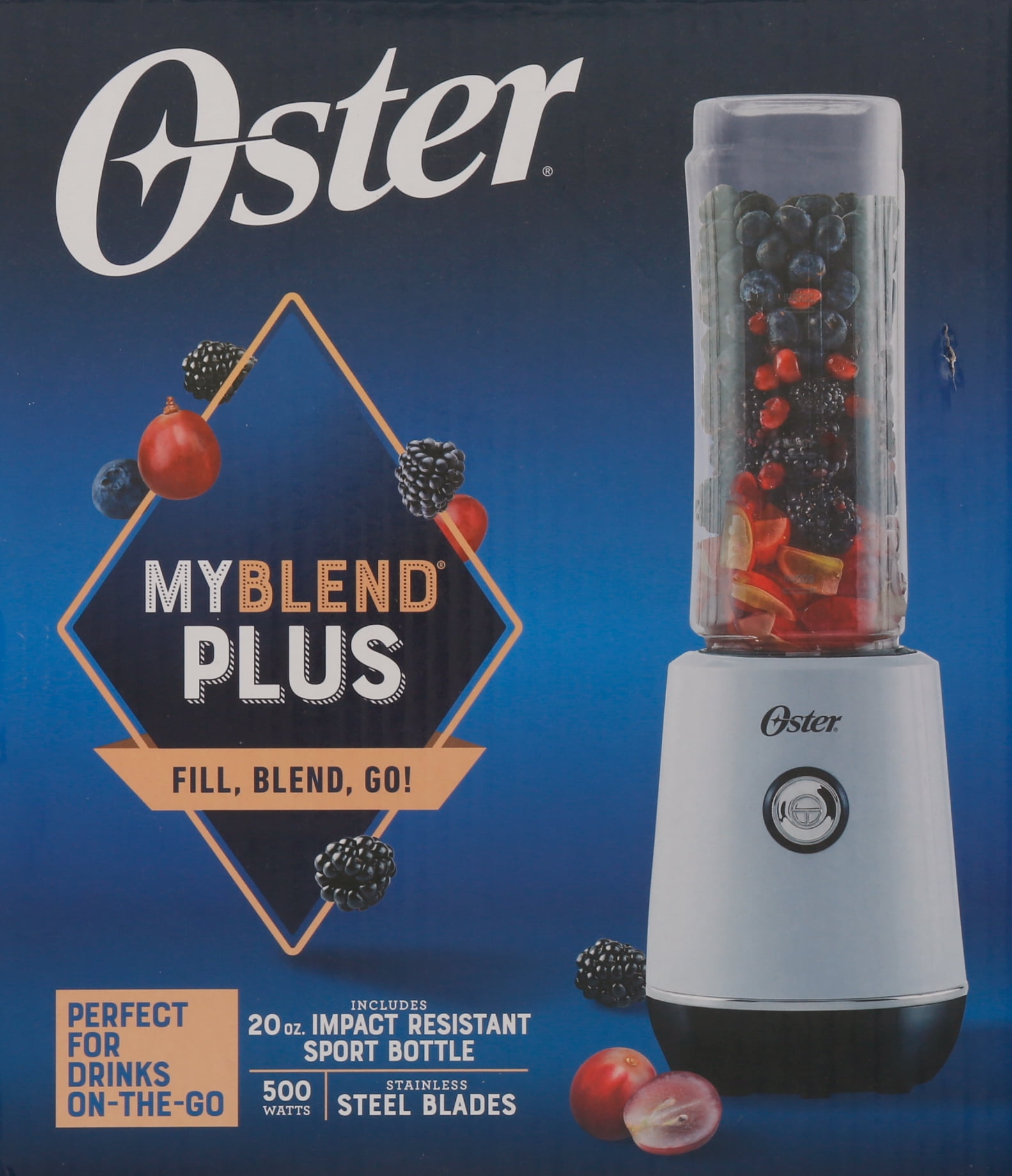Oster 500 Watts of Blending Power, Durable 20oz. Bottle MyBlend Plus