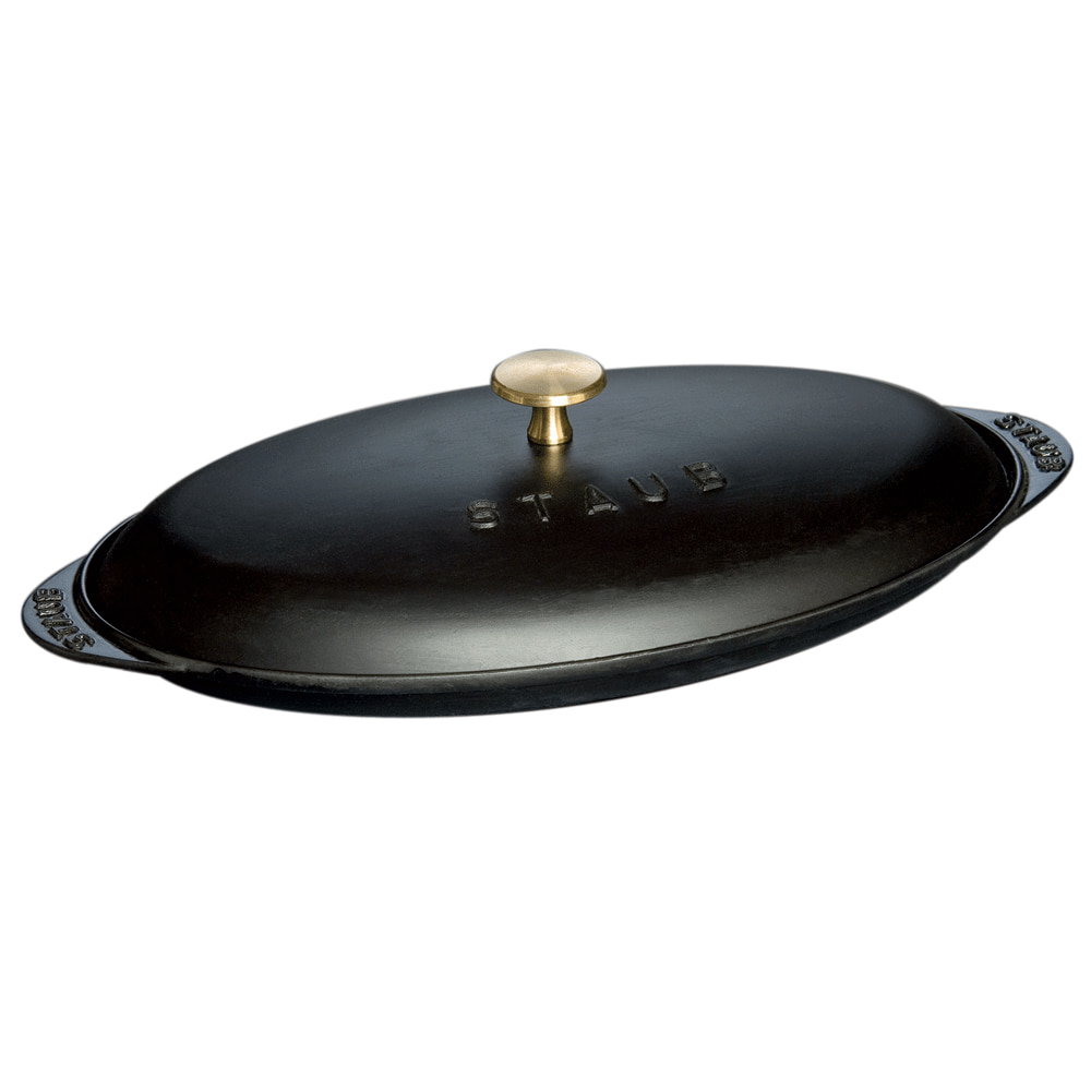 Staub Cast Iron 14.5" x 8" Covered Fish Pan - Matte Black - Walmart.com