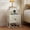 Rustic White, variant on Manxile Nightstand with Drawers & Shelf Bedside End Table for Bedroom,White