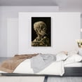thumbnail image 2 of ARTCANVAS Skull of a Skeleton with Burning Cigarette Canvas Art Print by Vincent Van Gogh - Size: 40" x 26" (0.75" Deep), 2 of 9
