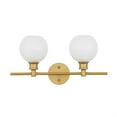 thumbnail image 3 of Collier 2 light Brass and Frosted white glass Wall sconce, 3 of 3