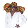 thumbnail image 2 of African women Hat Wide Brim Floppy Straw Sun Hat Beach Round Cap wyb560, 2 of 3
