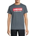 thumbnail image 5 of Humor Men's & Big Men's Sarcasm Graphic T-Shirts with Short Sleeves, 2-Pack, Sizes S-3XL, 5 of 6