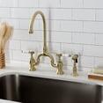 thumbnail image 2 of Kingston Brass KS7792BPLBS Bel-Air 1.8 GPM Bridge Kitchen Faucet - Brass, 2 of 6