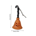 thumbnail image 3 of Hyknon Halloween Pumpkin Broom Hanging Light, Battery Operated Mini Witch Broom Lamp, Jack O Lantern Hanging Ornament, Indoor Mantel Atmosphere Pumpkin Face Broom Light for Halloween Party Decor（ G ), 3 of 7