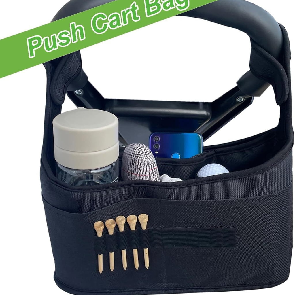 Spacious Golf Push Cart Bag Waterproof Storage System with Multiple Compartments