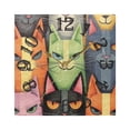 thumbnail image 5 of Cats Faces Wall Clock Square Silent Non Ticking Battery Operated Clock for Home Bathroom Kitchen Bedroom Living Room, 5 of 8