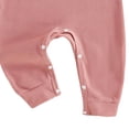 thumbnail image 5 of YDFCWXW Baby Boy Girl Checkerboard Jumpsuit Long Sleeve Pocket Onesie Bodysuit (Pink, 12-18 Months), 5 of 5
