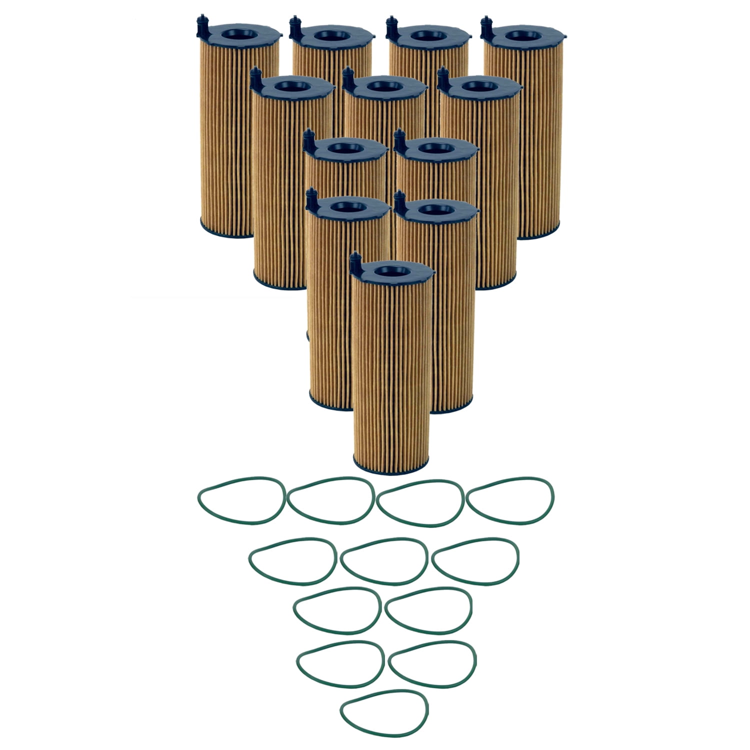 Genuine OEM Set of 12 Engine Oil Filters Element For Audi Q7 VW Touareg