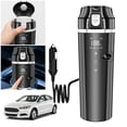 thumbnail image 2 of 12V/24V Car Heating Cup Smart Temperature Control Electric Kettle Stainless Steel Car Heated Smart Mug 500ML Water Warmer Bottle, 2 of 6