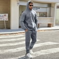 thumbnail image 6 of Vividxx Men Zipper Sweater Pants Sports Suit Leisure Solid Color Autumn And Winter Set, 6 of 9
