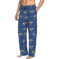 thumbnail image 6 of Sigee Raccoon blue point print Men's Pajama Pants Lounge Sleep Bottoms with Elastic Waistband and Pockets-Small, 6 of 6