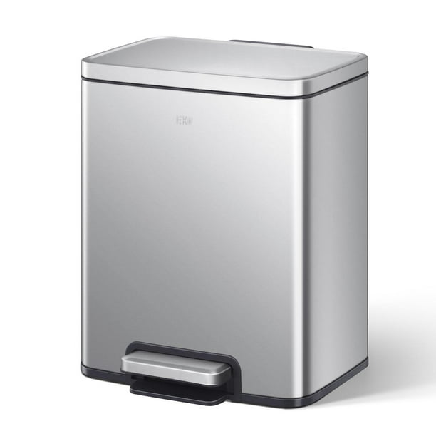 Bote de basura EKO Madison Acero Inoxidable 12 L Con tapa y pedal EK9361MT-12L