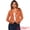XS Orange, variant on Women's Faux Suede Jacket Long Sleeve Zip Up Lapel Outerwear S Orange