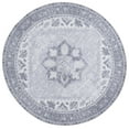 thumbnail image 2 of SAFAVIEH Tucson Jayla Oriental Machine Washable Area Rug, Light Gray, 6' x 6' Round, 2 of 11