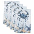 thumbnail image 2 of Blue Crab Coastal Kitchen Towels Set of 4, Beach Starfish Nautical Coral Botanical Absorbent Dish Towels for Kitchen, Microfiber Hand Towel, Quick Drying Tea Towel for Cleaning Decorative Dishcloths, 2 of 7