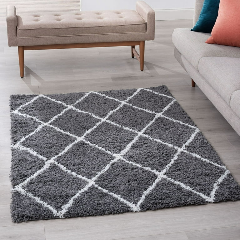 Super Area Rugs Gray Braided Rug Mudroom Entryway Rug - Textured Washable  Rug for Kitchen Sink Solid Grey Mat - Oval 2' X 3
