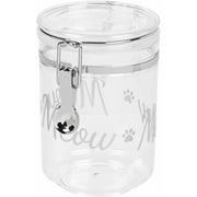 IRIS" Acrylic Meow Treat Jar, Silver