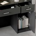 thumbnail image 7 of KULAGAGA Office Reception Station with Counter, Free-Standing Register Stand Reception Area with 3 Drawers, Black, 7 of 7