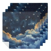 FACANNAP Starry Night Decorations Napkins,40Pcs Starry Night Party Decorations Napkins, Disposable Starry Starry Night Galaxy Paper Napkins for Night Sky Decorations, Starry Night Sky Napkins 2 PCS