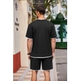 thumbnail image 3 of COOFANDY Men's Waffle Shirt and Shorts Set 2 Piece Outfits Casual Summer Tracksuits Set with Pockets, 3 of 5