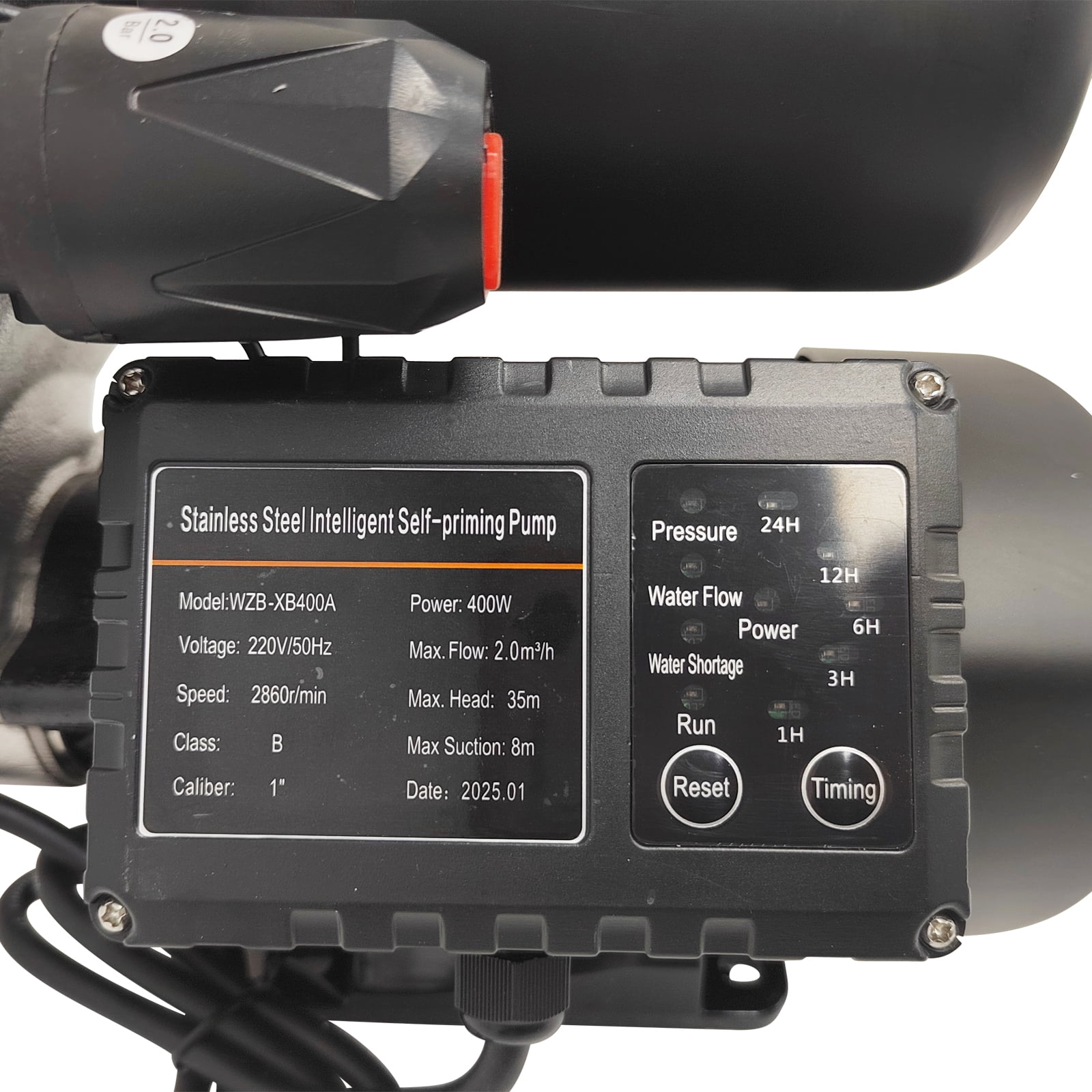 Self Priming Water Pressure Booster Pump with Intelligent Control 220V 2.0m³/h Flow Max Head 35m