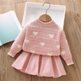 thumbnail image 5 of Lovzfmll Girl's Knit Set, Long Sleeve Top & A-Line Skirt, Casual Wear for Toddler, 2-3 Years, 5 of 6