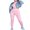 Pink, variant on Douhoow Womens 2 Piece Tracksuit Solid Color Long Sleeve Bodycon Crop Top Long Pants Set