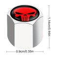 thumbnail image 4 of 4 Uds. Tapas Vástago Válvula Neumático Coche Calavera Aire (plata) Rojo, 4 of 4