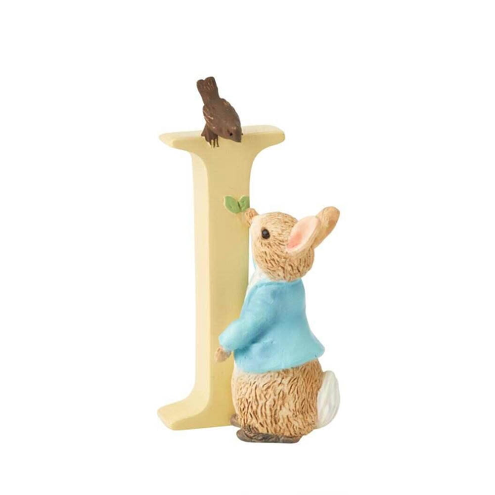 beatrix potter alphabet letter a peter rabbit figurine