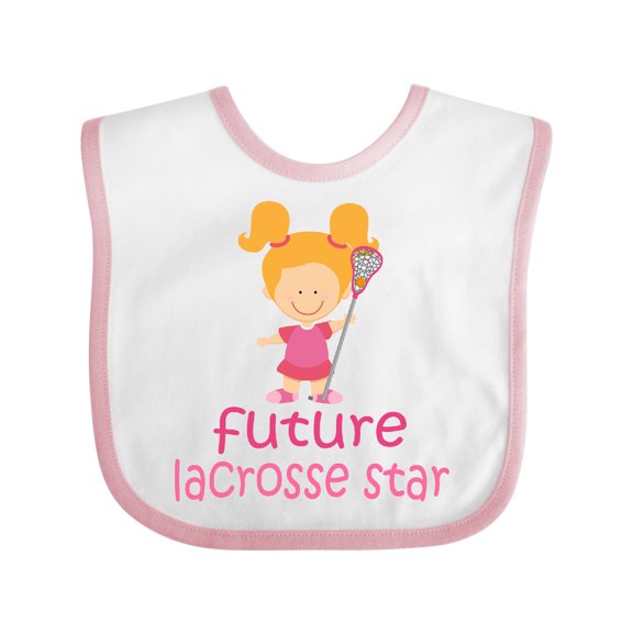 Inktastic Future Lacrosse Star Girl Girls Baby Bib
