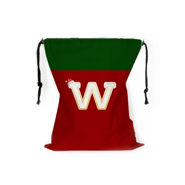 Bolsa de Almacenamiento Del Árbol de Navidad Bolsa de Regalo de Navidad de 26 Cartas 12.2x14.96In Rojo Poliéster con Cordón Bolsas de Regalo de Navidad