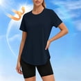 thumbnail image 3 of Lutiedan Women's Sun Protection T-Shirt Workout UPF 50+ UV Rash Guard Short Sleeve Shirts Crew Neck Hiking Athletic Tops S-3XL, 3 of 7