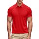 thumbnail image 3 of Negro Camisa de Manga Corta Mujeres Sólido Deportes Solapa Camisa Seca, Unisex Manga Corta Ropa de Trabajo Superior para Ocasional, 3 of 8