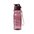 thumbnail image 2 of Plyzle Portable Water Bottle - BPA-Free Plastic with Flip-Top Lid & Lanyard, 8.6in Compact Size, for Daily Hydration, Outdoor & Office, Assorted Colors, 2 of 5