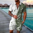 thumbnail image 2 of PEASKJP Outfits for Men Short Sleeve T-Shirt and Drawstring Shorts Set,AG M, 2 of 5