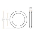 thumbnail image 4 of Uxcell 16mm OD 13mm ID 1.5mm Width Silicone Seal O-Rings White 10 Pack, 4 of 5