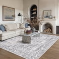 thumbnail image 2 of BERTHMEER 8'x10' Vintage Area Rugs Washable Rugs for Living Room Farmhouse Dining Room Office Throw Rugs Non-slip, Navy Blue, 2 of 6