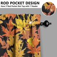 thumbnail image 3 of Fall Kitchen Curtains 36 Inch Short - 2 Panel Set, Autumn Harvest Print, Rod Pocket Window Treatment for Thanksgiving, Farmhouse, Cafe, Living Room - Machine Washable, 3 of 4