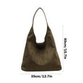 thumbnail image 3 of Clearance & Promo, Women's Suede Shoulder Tote Bag - Brown Slouchy Office Handbag with Handles | Versatile Women's Work & Casual Bag, Perfect for Everyday Use & Stylish Work Attire Extra Savings, 3 of 9